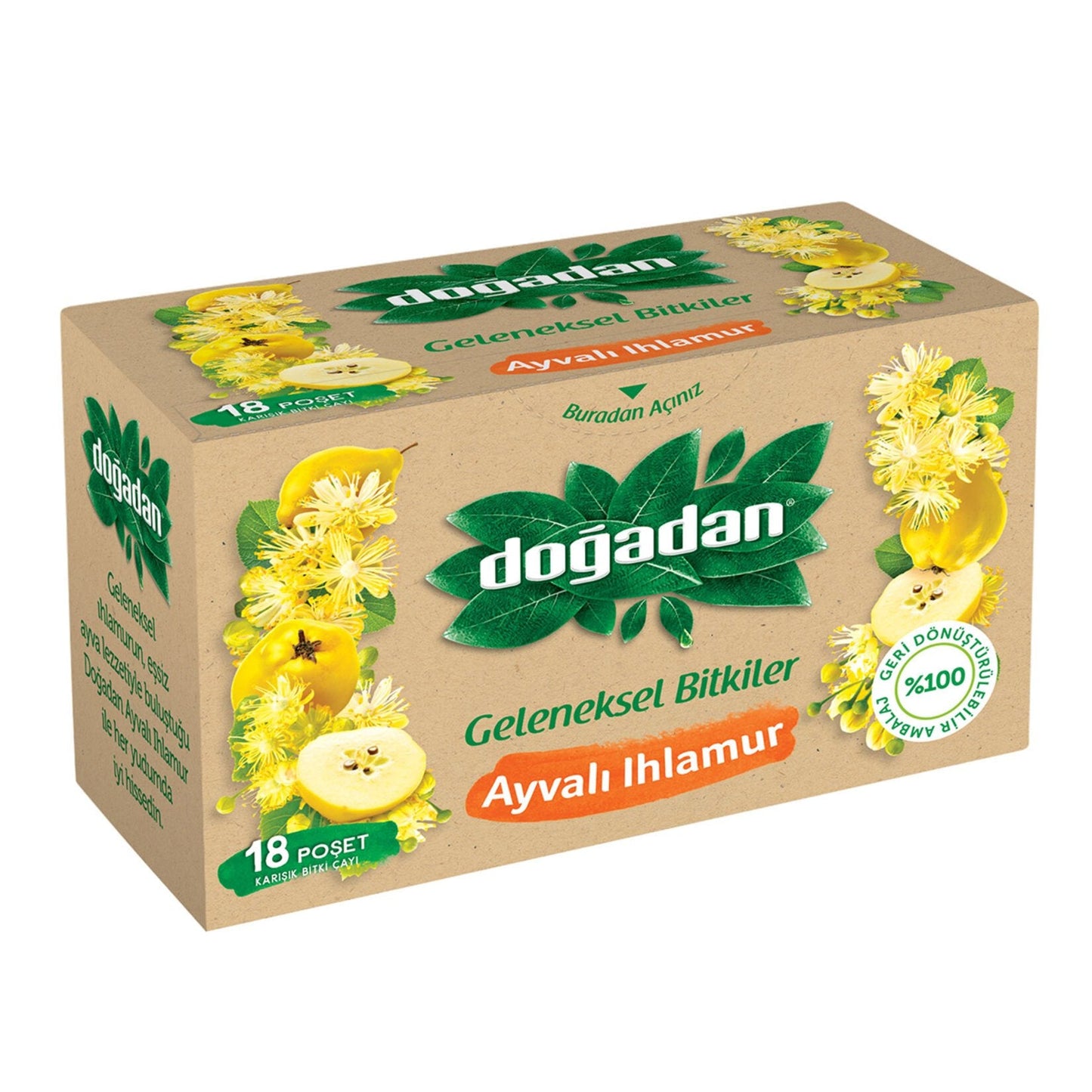 Doğadan Ayvalı-Ihlamur bitki çayı