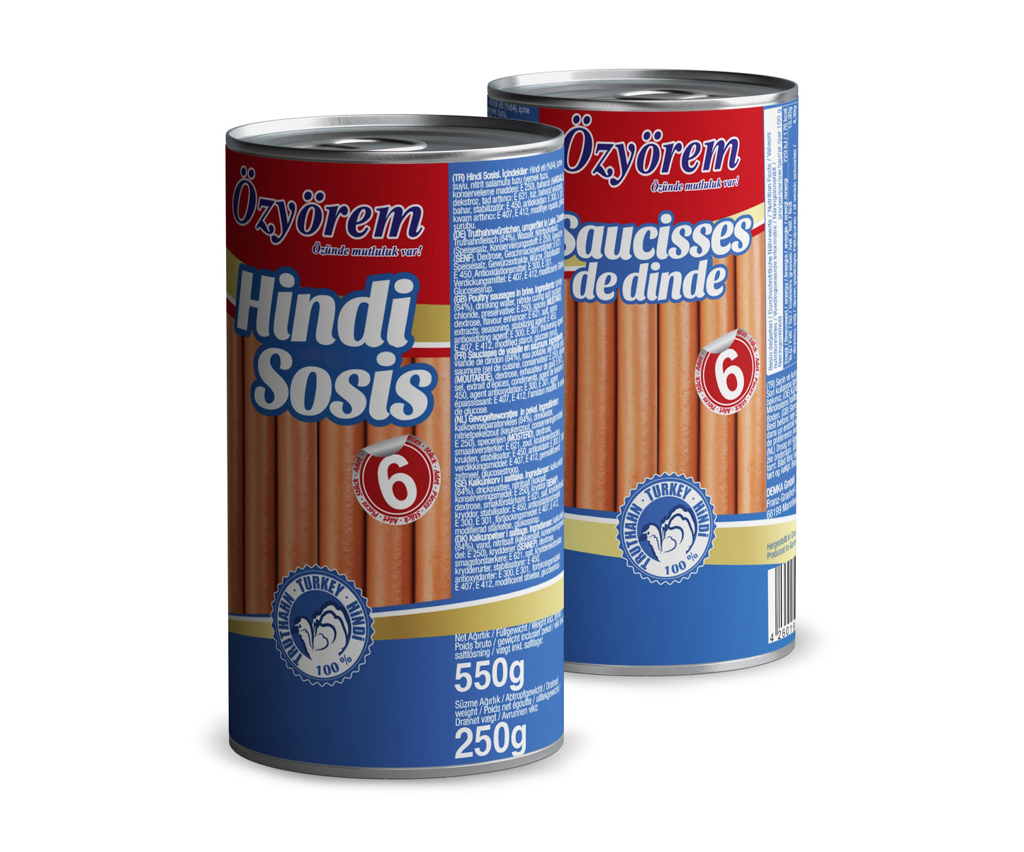 ÖZYÖREM Hindi Sosis 250gr Tnk