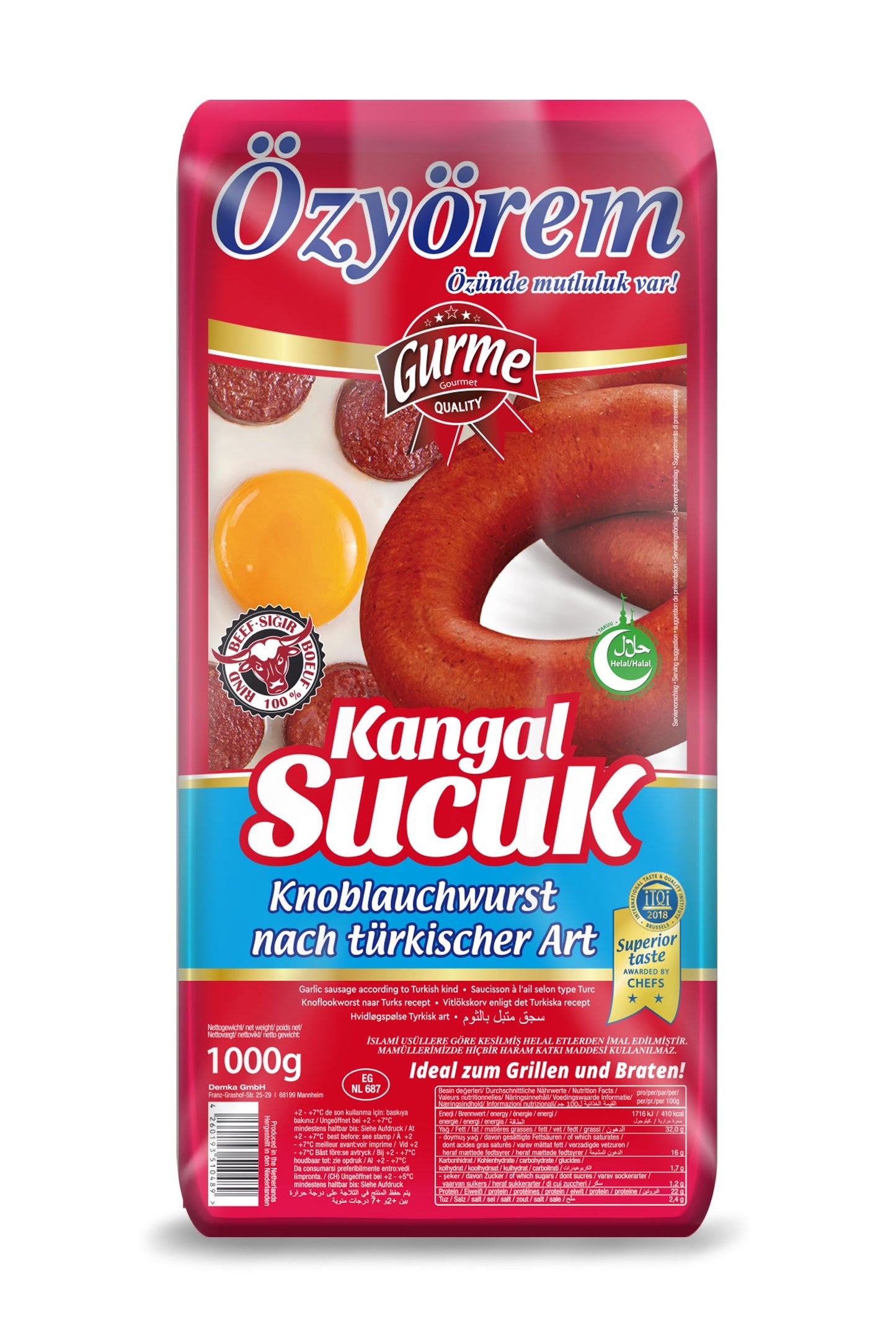 ÖZYÖREM Kangal Sucuk 1 Kg