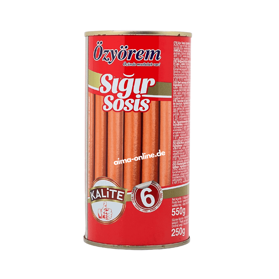 ÖZYÖREM Sigir Sosis 250gr Tnk