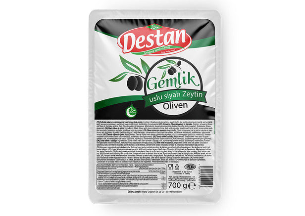 DESTAN siyah yağlı sele zeytin 700g vakum