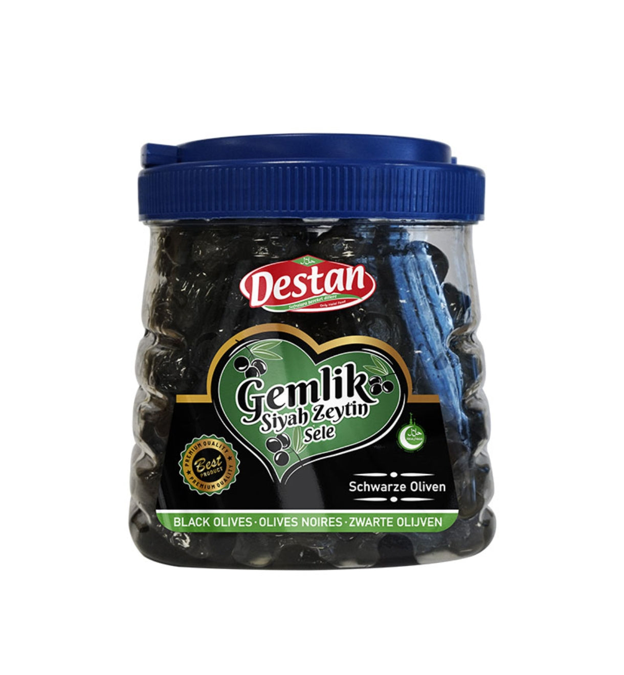 Destan Gemlik Siyah Sele Zeytin 600g Pet