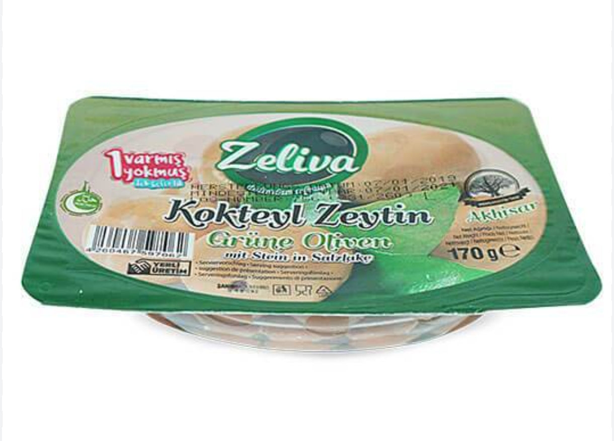 Zeliva Kokteyl Yesil Zeytin Vakumlu 170gr.