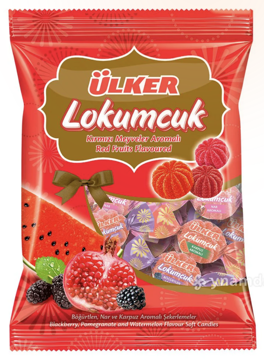 Ulker Kirmizi Meyve Aromali Lokumcuk 225g