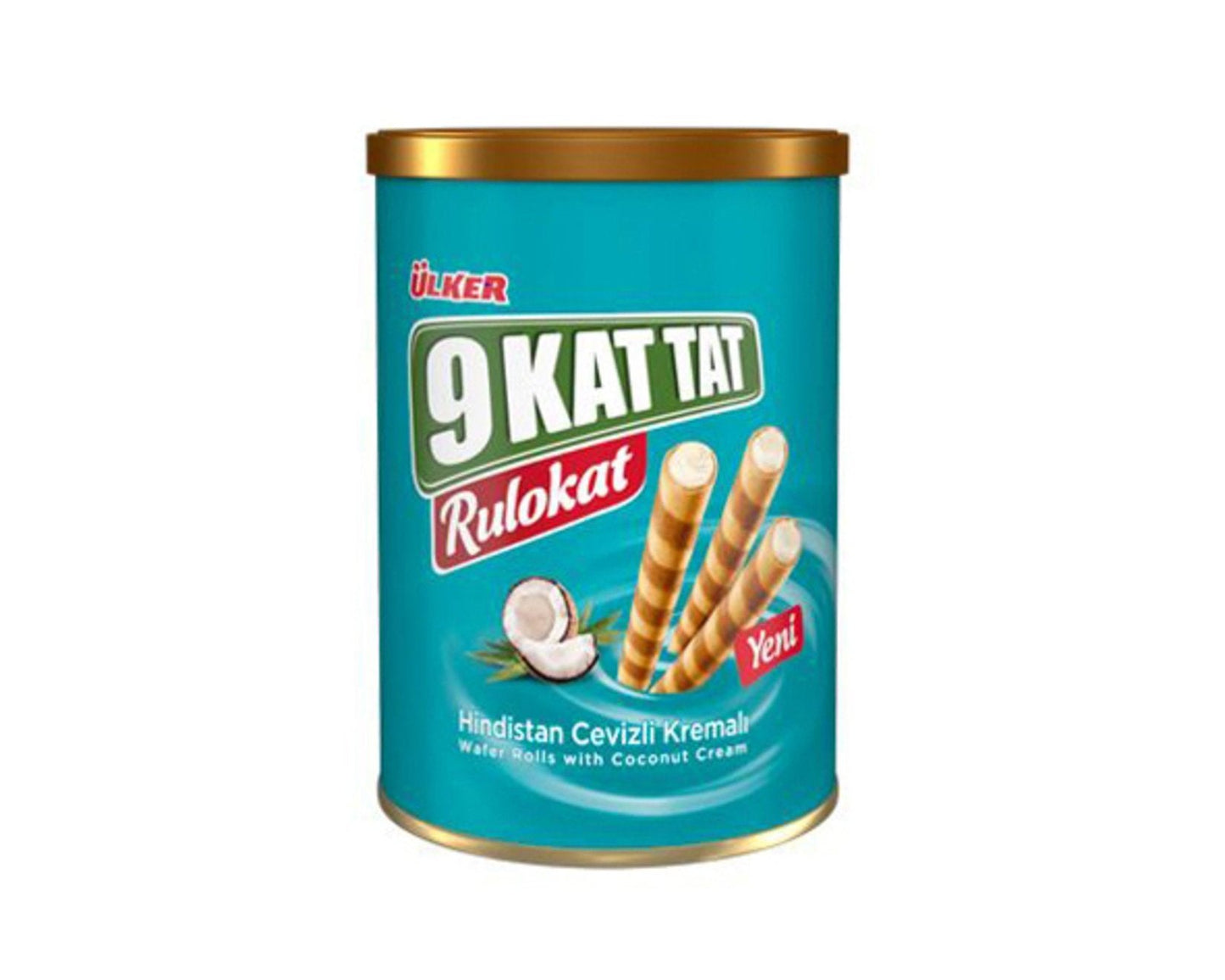 Ülker Rulokat barquillos rellenos de crema de coco, caja de 170 gr