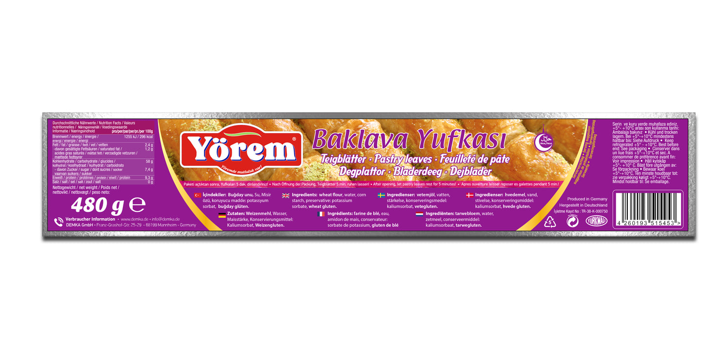 Yörem baklava yufka 400gr