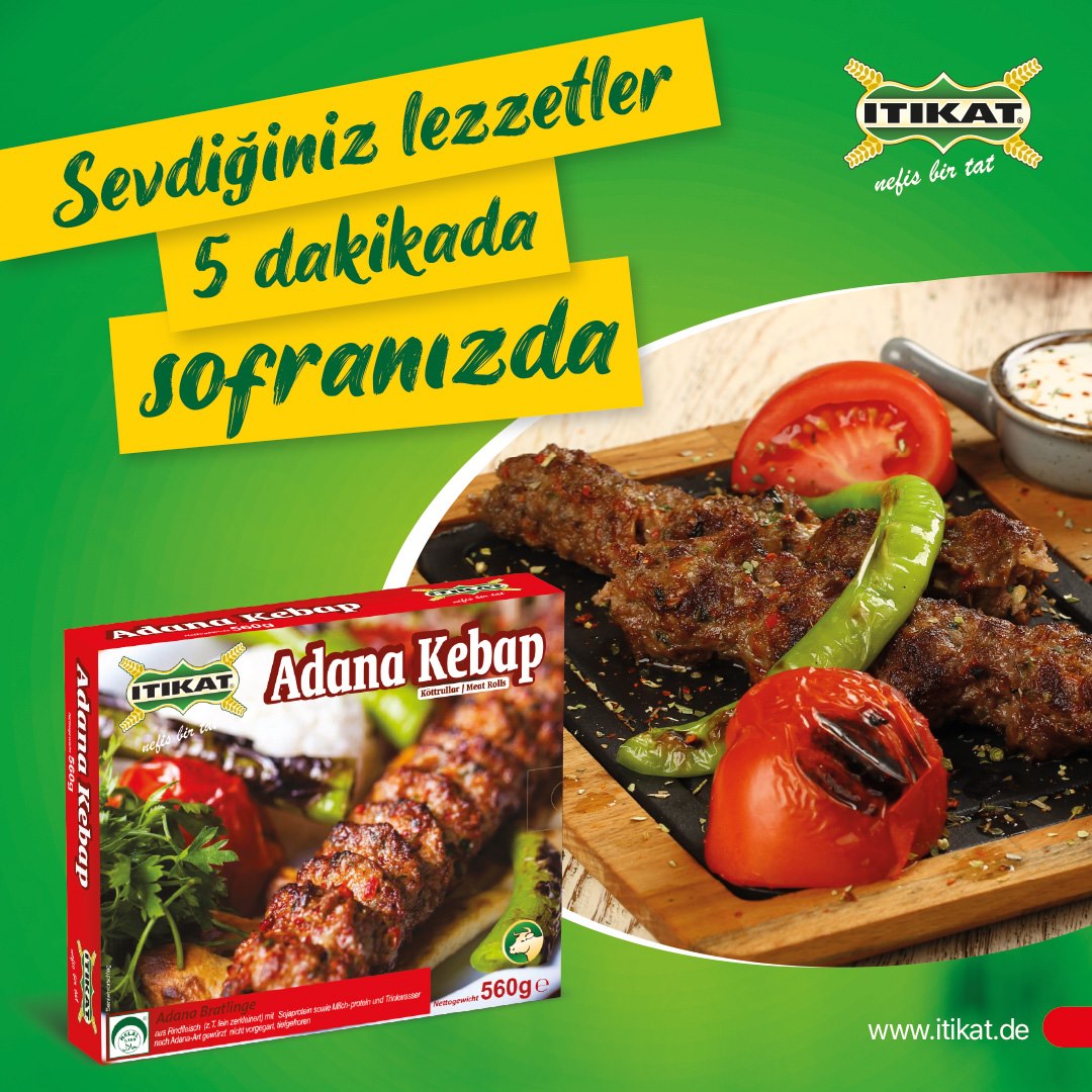 İtikat   Adana Kebap 500gr %100 Helal.