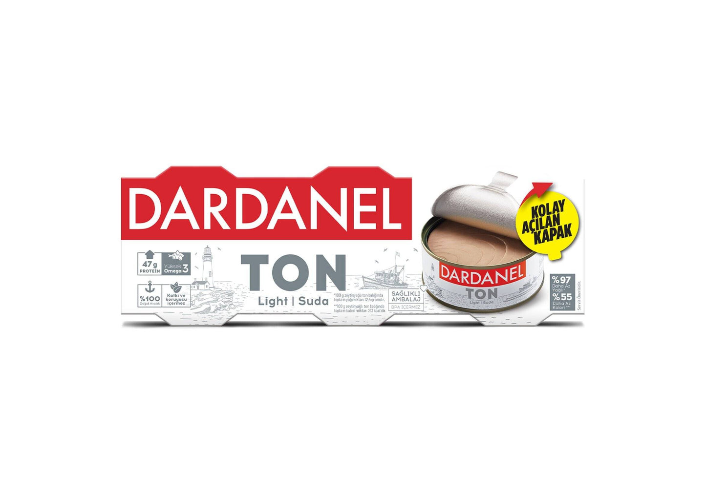 Dardanel light Ton balığı 3x75gr.