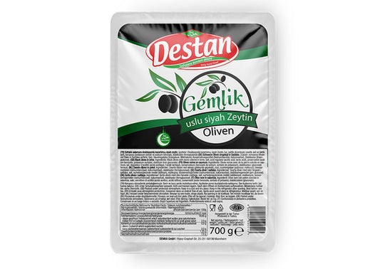 DESTAN Yağlı siyah zeytin 350g vakum