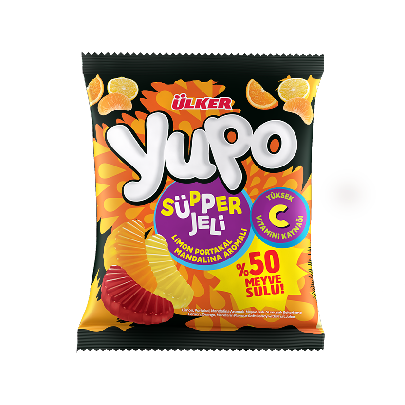 Yupo gominolas sabor a limón, naranja y mandarina 64 gr