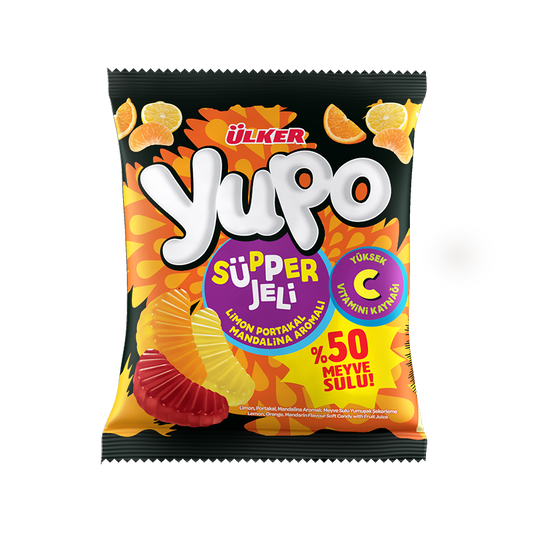 Yupo gominolas sabor a limón, naranja y mandarina 64 gr