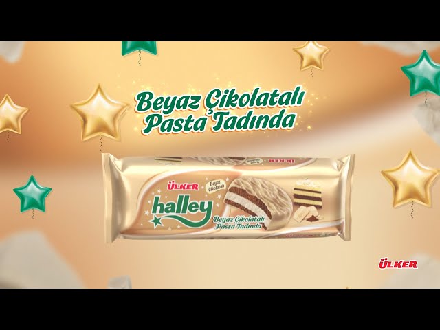 Ülker Halley galletas rellenas de malvavisco y cubiertas chocolate blanco 210 gr