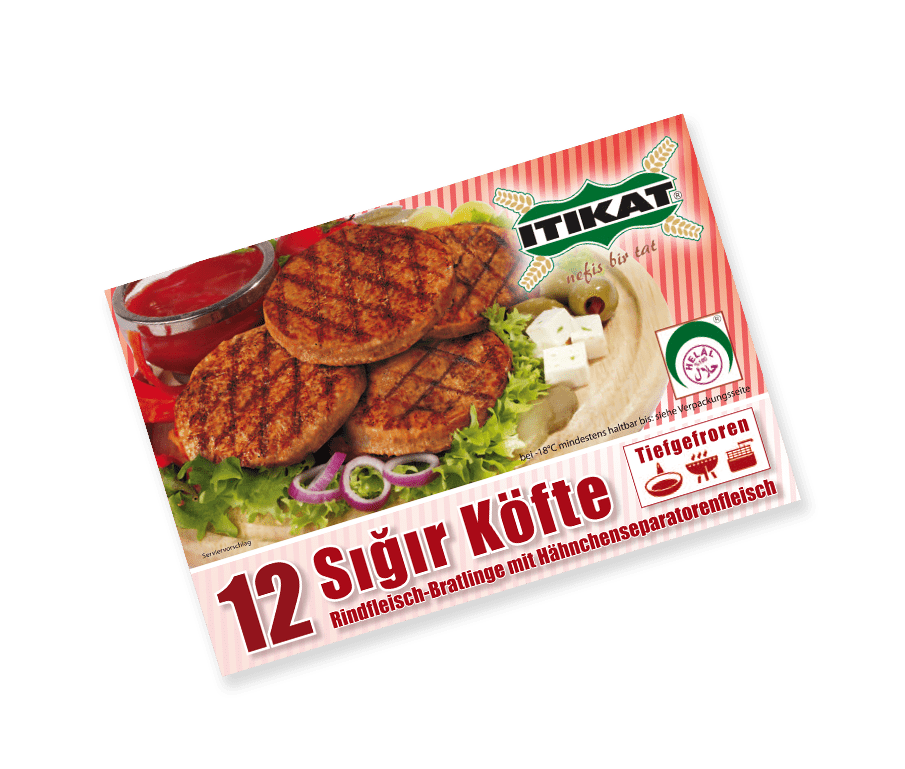 İtikat Hamburguesa  12x65gr , %100 Helal