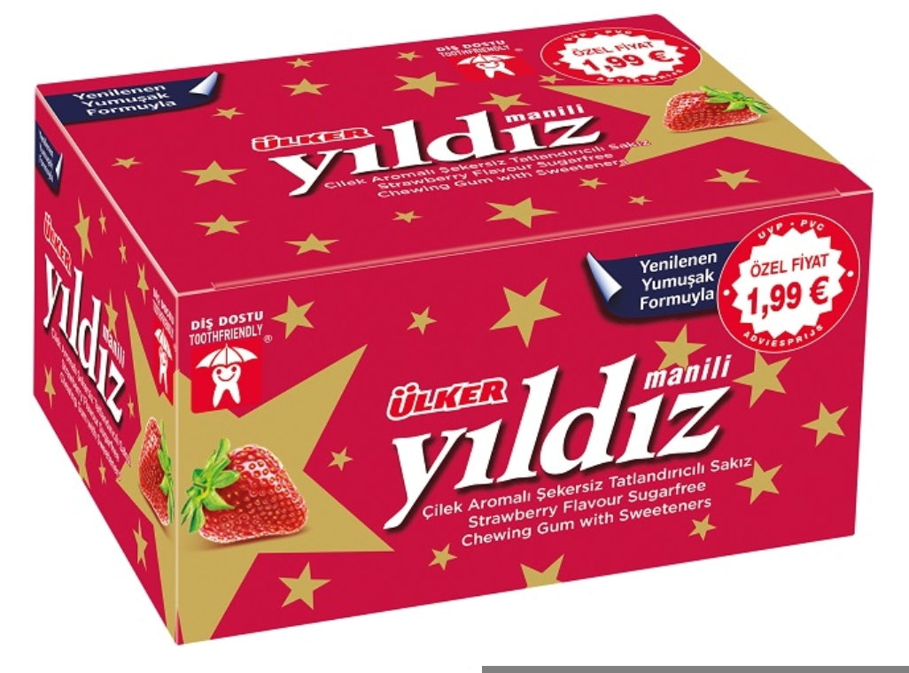 YILDIZ CILEKLI SEKERSIZ SAKIZ 80 LI 1,4 g