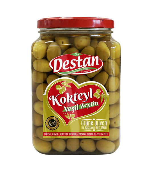 Destan Kokteyl Yeşil Zeytin 900gr Cam