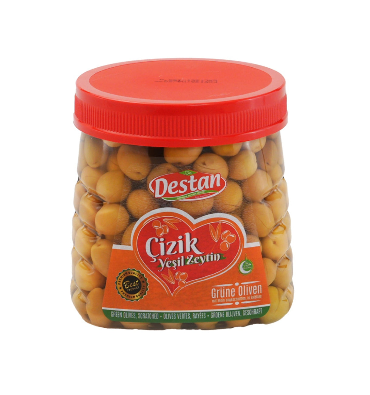 Destan Çizik Yesil Zeytin 600gr Pet