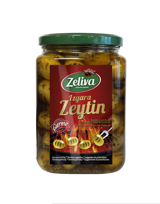 Zeliva Izgara Yeşil Zeytin 350g cam