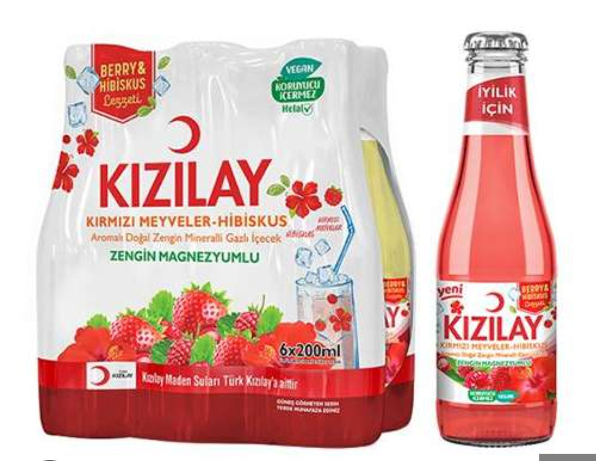 KIZILAY ÇILEK HIBISCUS AROMALI M. SUYU 6x200 ml