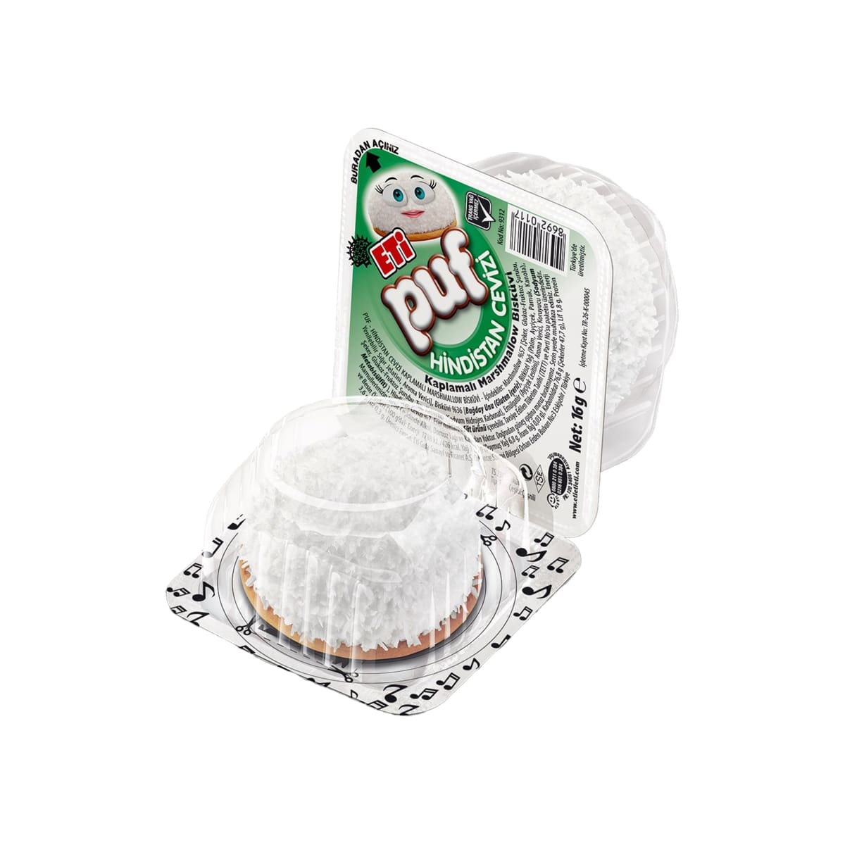 Eti Puf Hindistancevizli 16g