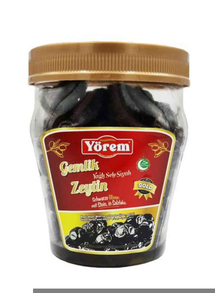 Yörem Gemlik Siyah Zeytin Gold 600g