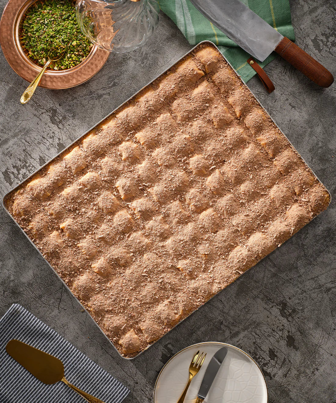 Soğuk Baklava Sütlü 3kg -Baklava frio ,con leche y pistacho-